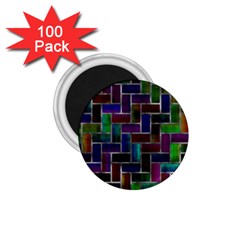 Colorful Rectangles Pattern 1 75  Magnet (100 Pack)  by LalyLauraFLM