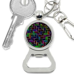 Colorful Rectangles Pattern Bottle Opener Key Chain by LalyLauraFLM