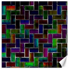 Colorful Rectangles Pattern Canvas 20  X 20  by LalyLauraFLM