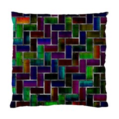 Colorful Rectangles Pattern Standard Cushion Case (two Sides) by LalyLauraFLM