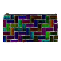 Colorful Rectangles Pattern Pencil Case by LalyLauraFLM