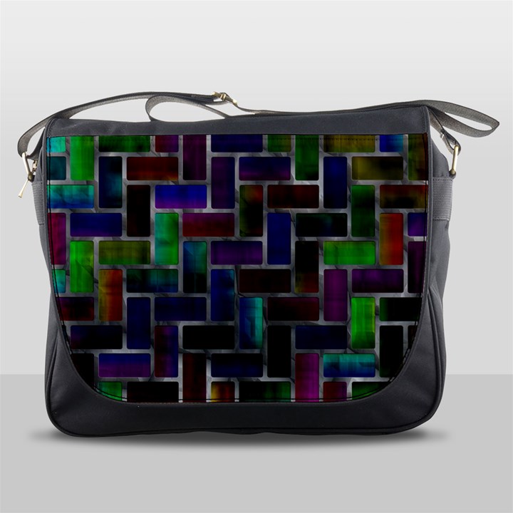 Colorful rectangles pattern Messenger Bag