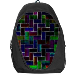 Colorful Rectangles Pattern Backpack Bag by LalyLauraFLM