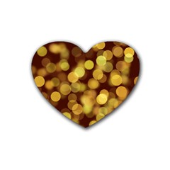 Modern Bokeh 9 Rubber Coaster (heart)  by ImpressiveMoments