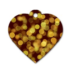 Modern Bokeh 9 Dog Tag Heart (two Sides) by ImpressiveMoments