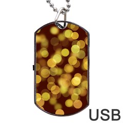 Modern Bokeh 9 Dog Tag Usb Flash (two Sides)  by ImpressiveMoments