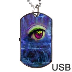 Waterfall Tears Dog Tag Usb Flash (one Side) by icarusismartdesigns