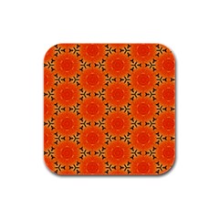 Cute Pretty Elegant Pattern Rubber Square Coaster (4 pack) 