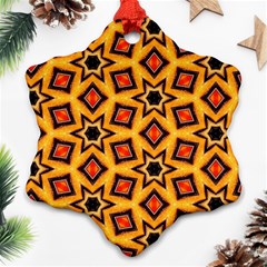 Cute Pretty Elegant Pattern Snowflake Ornament (2-side) by GardenOfOphir