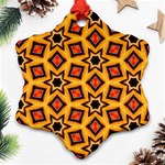 Cute Pretty Elegant Pattern Snowflake Ornament (2-Side) Back