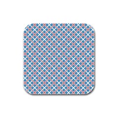 Cute Pretty Elegant Pattern Rubber Square Coaster (4 Pack)  by GardenOfOphir