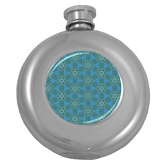 Cute Pretty Elegant Pattern Round Hip Flask (5 Oz) by GardenOfOphir