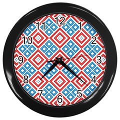 Cute Pretty Elegant Pattern Wall Clocks (black) by GardenOfOphir