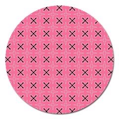 Cute Pretty Elegant Pattern Magnet 5  (round)