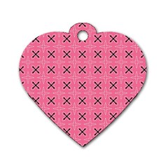 Cute Pretty Elegant Pattern Dog Tag Heart (two Sides) by GardenOfOphir