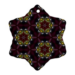 Cute Pretty Elegant Pattern Snowflake Ornament (2-side) by GardenOfOphir