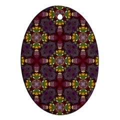 Cute Pretty Elegant Pattern Oval Ornament (two Sides) by GardenOfOphir