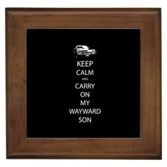 Keep Calm And Carry On My Wayward Son Framed Tiles by TheFandomWard