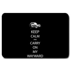 Keep Calm And Carry On My Wayward Son Large Doormat  by TheFandomWard