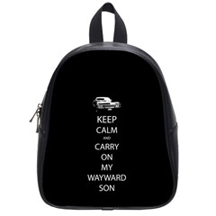 Keep Calm And Carry On My Wayward Son School Bags (small)  by TheFandomWard