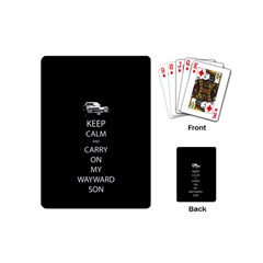 Keep Calm And Carry On My Wayward Son Playing Cards (mini)  by TheFandomWard