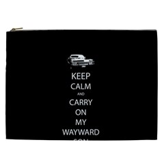 Keep Calm And Carry On My Wayward Son Cosmetic Bag (xxl)  by TheFandomWard