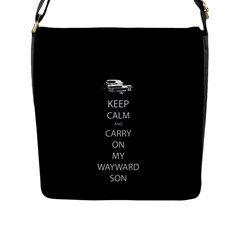 Keep Calm And Carry On My Wayward Son Flap Messenger Bag (l)  by TheFandomWard