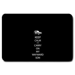 Keep Calm And Carry On My Wayward Son Large Doormat  by TheFandomWard