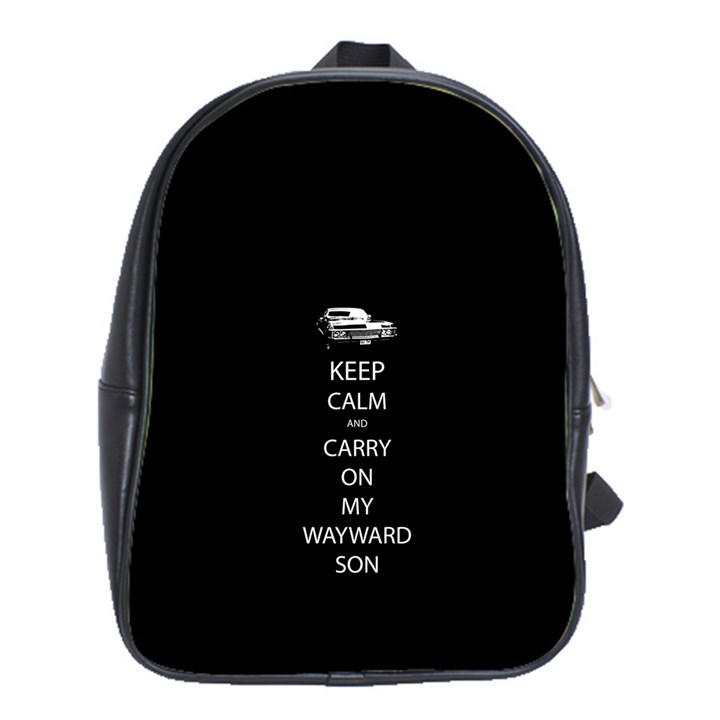 Keep Calm and Carry On My Wayward Son School Bags (XL) 