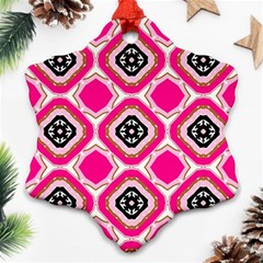 Cute Pretty Elegant Pattern Snowflake Ornament (2-side) by GardenOfOphir