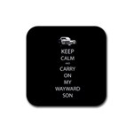 Carry On Centered Rubber Square Coaster (4 pack)  Front