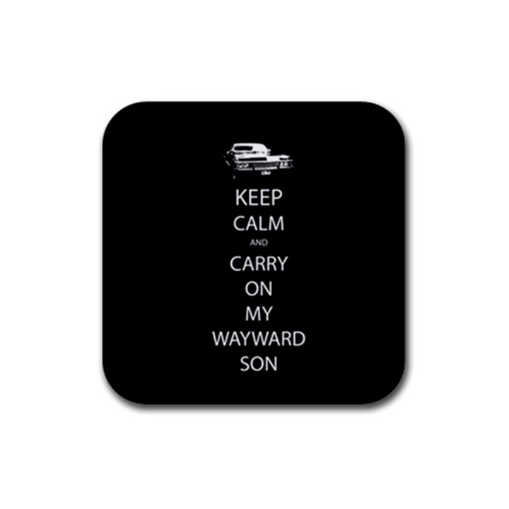 Carry On Centered Rubber Square Coaster (4 pack) 