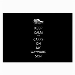 Keep Calm And Carry On My Wayward Son Glasses Cloth (large, Two Sided) by TheFandomWard