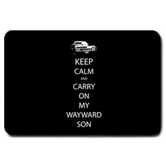 Keep Calm And Carry On My Wayward Son Large Door Mat by TheFandomWard