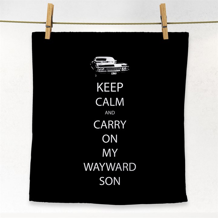 Keep Calm and Carry On My Wayward Son Face Towel