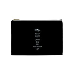 Keep Calm And Carry On My Wayward Son Cosmetic Bag (medium) by TheFandomWard