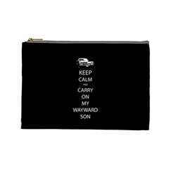 Keep Calm And Carry On My Wayward Son Cosmetic Bag (large) by TheFandomWard