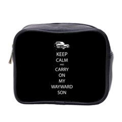 Keep Calm And Carry On My Wayward Son Mini Travel Toiletry Bag (two Sides) by TheFandomWard