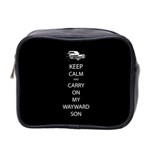 Keep Calm and Carry On My Wayward Son Mini Travel Toiletry Bag (Two Sides) Front