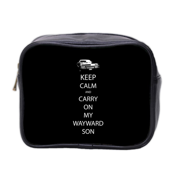 Keep Calm and Carry On My Wayward Son Mini Travel Toiletry Bag (Two Sides)