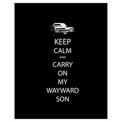 Keep Calm And Carry On My Wayward Son Drawstring Bag (small) by TheFandomWard