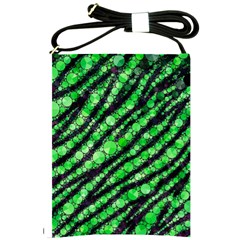 Florescent Green Tiger Bling Pattern  Shoulder Sling Bags by OCDesignss