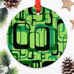 Retro Pattern 1971 Green Ornament (round)  by ImpressiveMoments