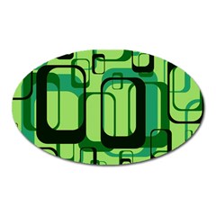 Retro Pattern 1971 Green Oval Magnet by ImpressiveMoments