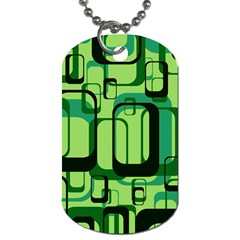 Retro Pattern 1971 Green Dog Tag (one Side) by ImpressiveMoments