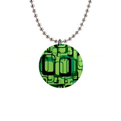 Retro Pattern 1971 Green Button Necklaces by ImpressiveMoments