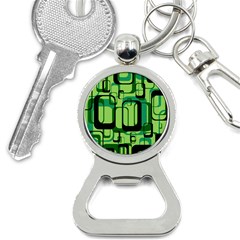 Retro Pattern 1971 Green Bottle Opener Key Chains by ImpressiveMoments