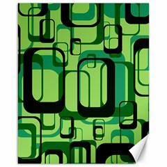 Retro Pattern 1971 Green Canvas 16  X 20  