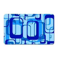 Retro Pattern 1971 Blue Magnet (rectangular) by ImpressiveMoments