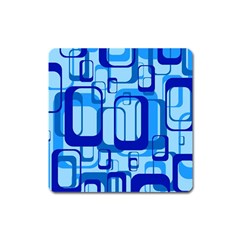 Retro Pattern 1971 Blue Square Magnet by ImpressiveMoments